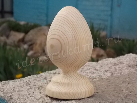 деревянная зоготовка в форме яйца