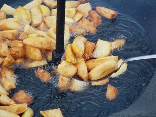 как пожарить картошку на сковороде из диска