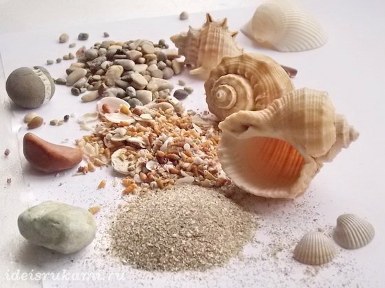картина из морских ракушек и песка (4)